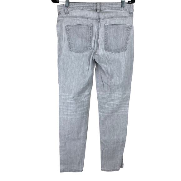 Eileen Fisher Organic Cotton Gray Stonewashed Jeans Size 2 EUC Mid Rise Straight - Picture 2 of 9